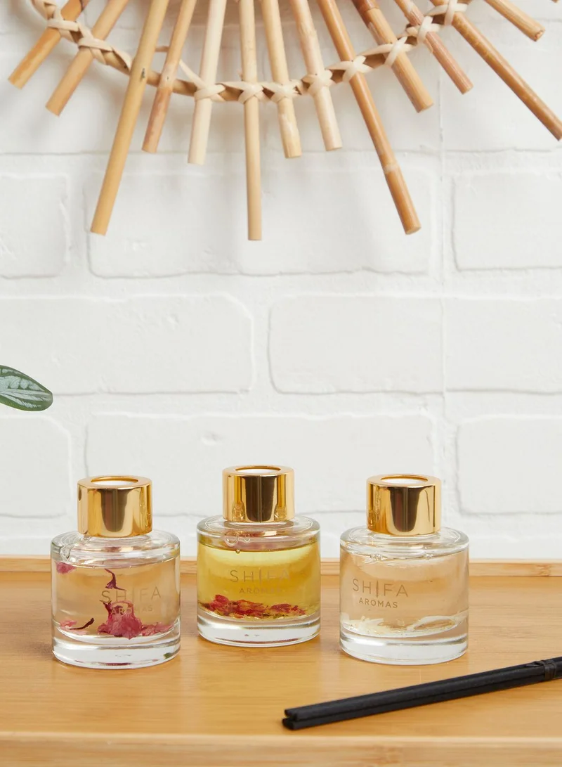 Shifa Aromas 3 Pack Cherry Orchard, Persian Chai & Hammam D'Orient Diffuser
