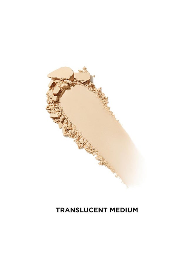 أورجلاس بودرة مضغوطة من أفارغلاس فانِش، بودرة مضغوطة مع مرآة وإسفنجة لتثبيت المكياج وإنهاء الطلة مع تمويه طبيعي، شفافة، خفيفة على الوجه، تتحكم في زيوت البشرة، صيغة نباتية، لمسة نهائية مطفية طويلة الأمد (شفاف متوسط) - Image 2