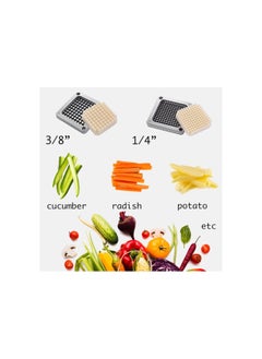 Generic Commercial Vegetable Fruit Chopper 1/4″&3/8″ Blade Professional Food French Fry Cutter Potato Dicer & Slicer For Tomato Peppers Potato Mushroom Restaurants & Home Kitchen  - Image 2