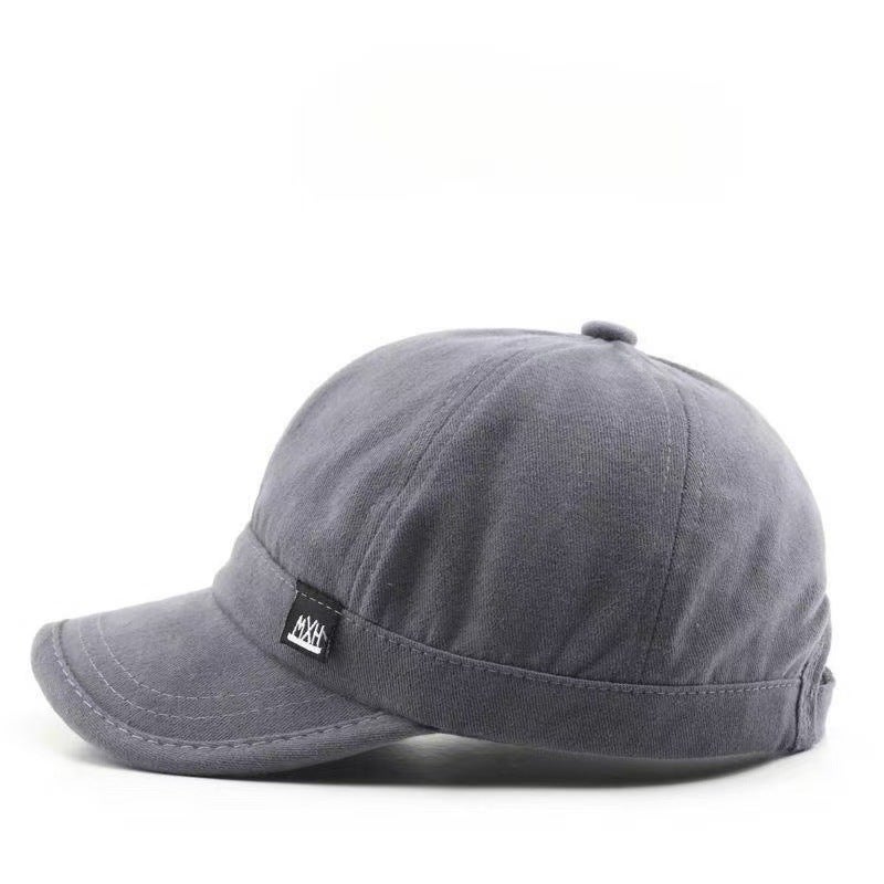 Short Brim Hat Unisex Fashion Sunshade Korean Style Trendy Brand Summer Autumn Sun Protection Versatile Large Head Soft Top Japanese Style Baseball Cap - Image 1