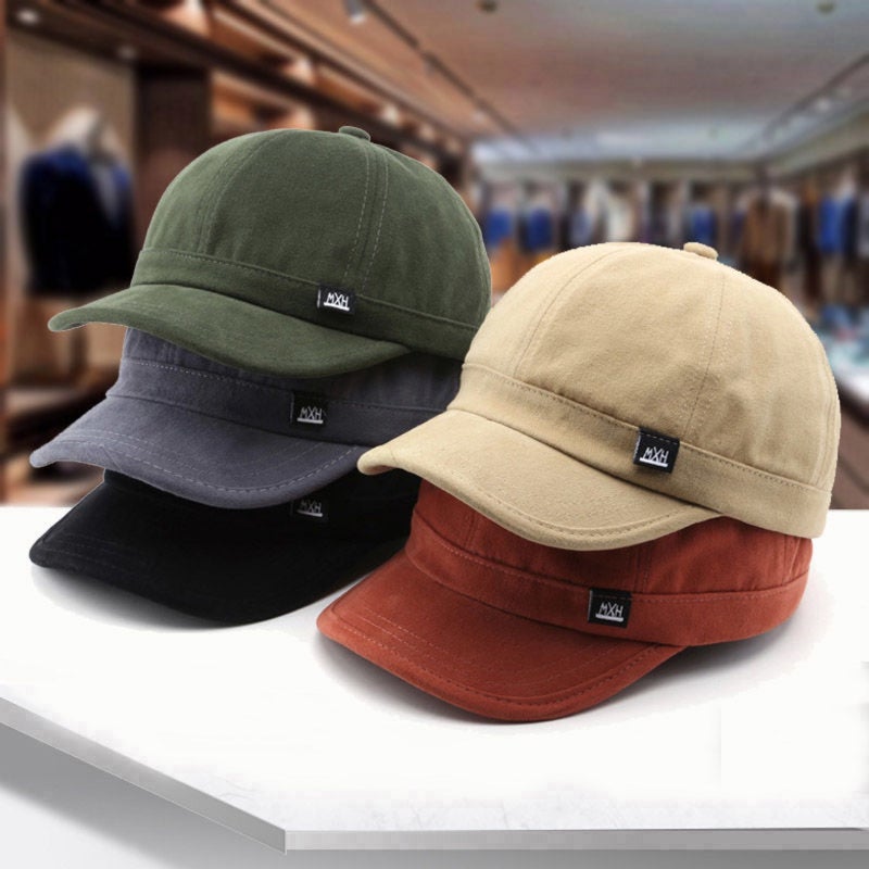 Short Brim Hat Unisex Fashion Sunshade Korean Style Trendy Brand Summer Autumn Sun Protection Versatile Large Head Soft Top Japanese Style Baseball Cap - Image 3