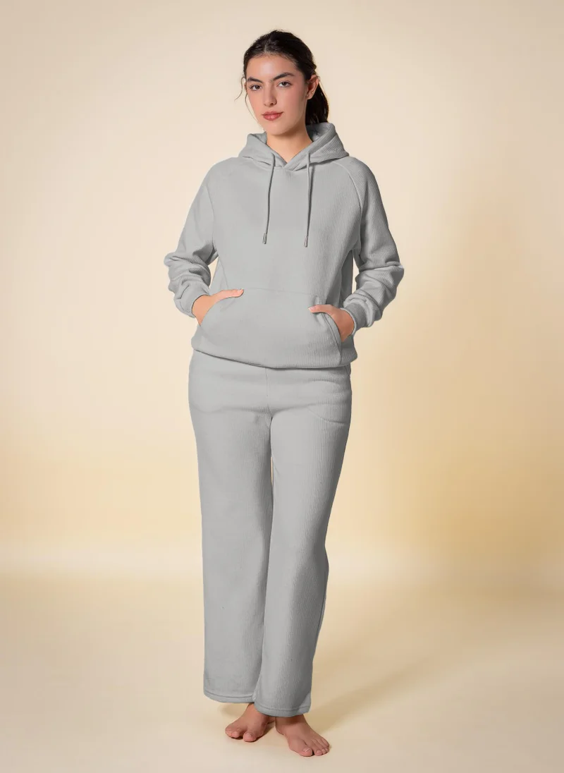 SHAPES TEXTURED COMFORT HOODIE SET