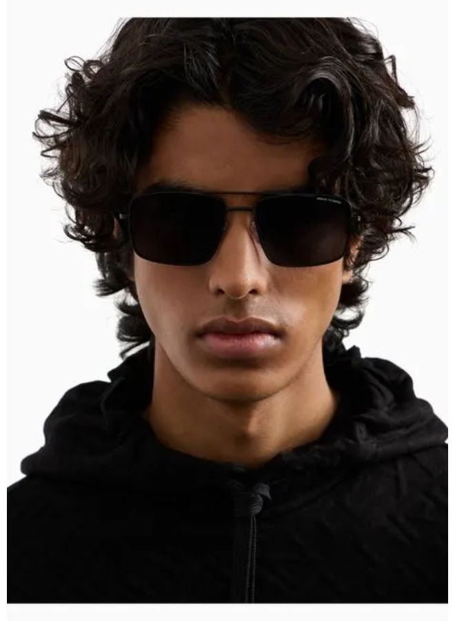 Armani Exchange Full Rimmed Pilot Sunglasses 0AX2054S - Image 3