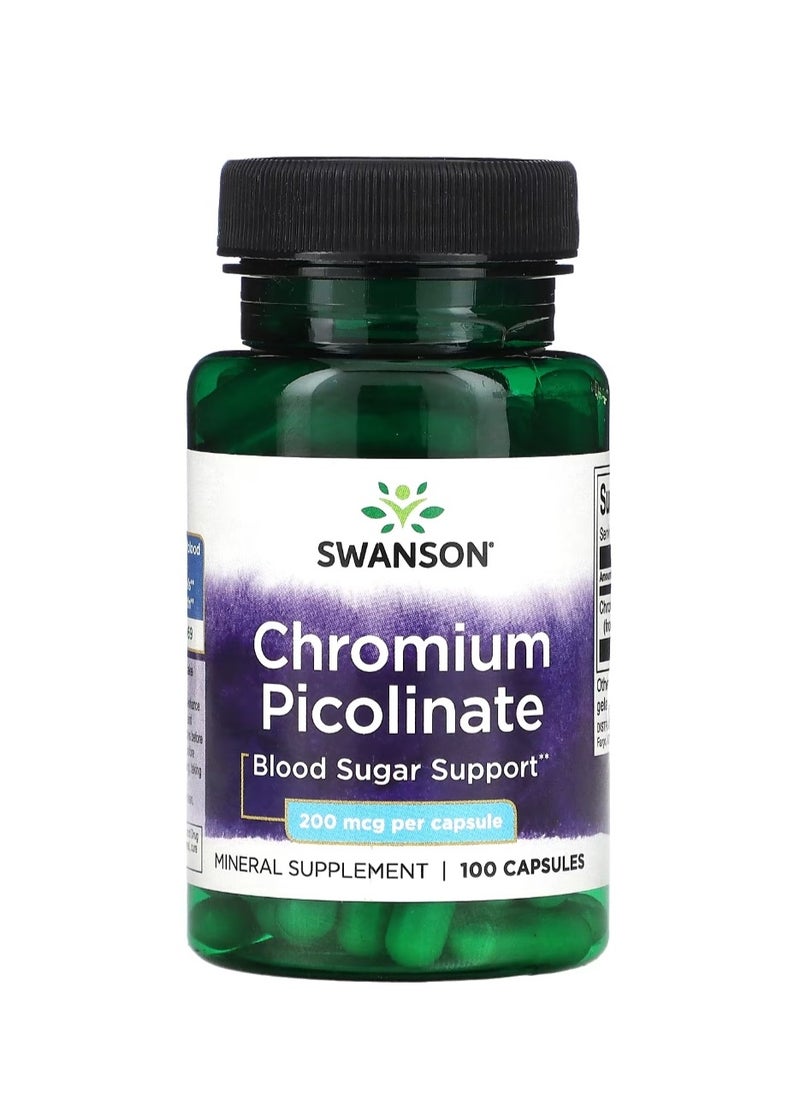 Chromium Picolinate 200 mcg 100 Capsules
