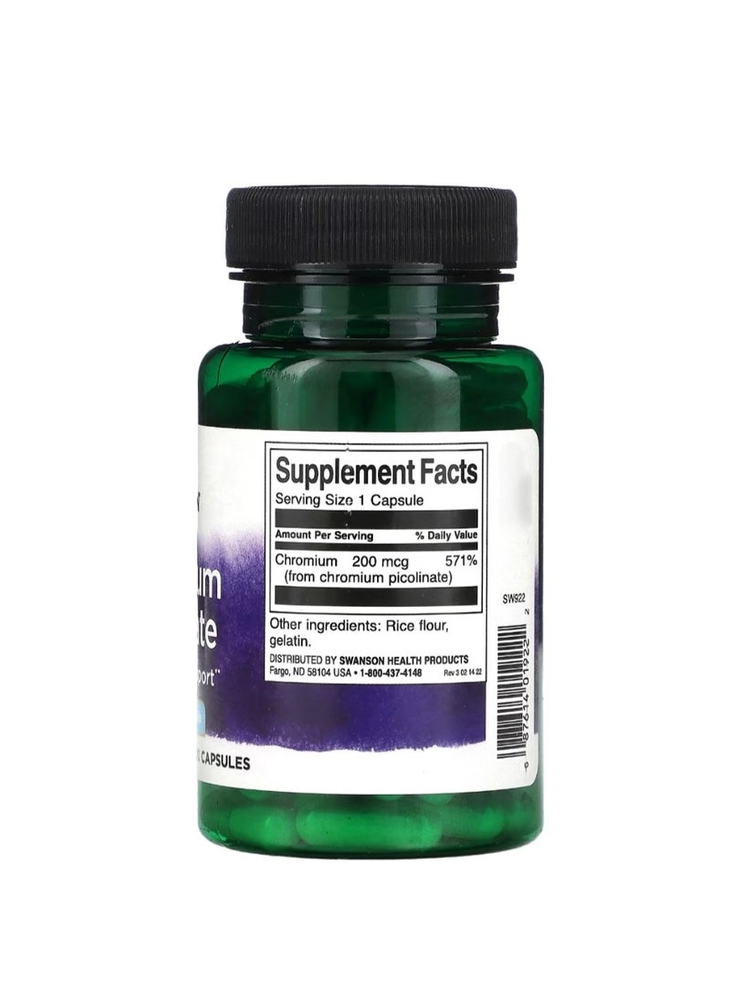 Chromium Picolinate 200 mcg 100 Capsules