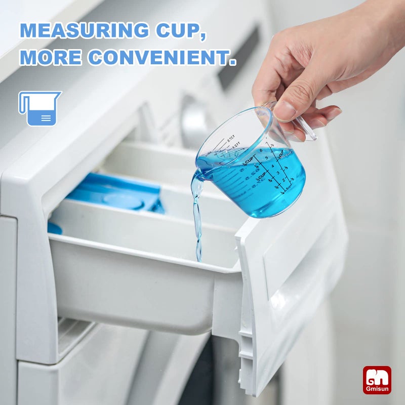 GMISUN Laundry Detergent Soap Dispenser, Liquid Laundry Detergent Dispenser, Container for Farmhouse Laundry Room Decor, Organizer for Liquid SoftenerBleach Heavy Duty Plastic Bottle(64 Oz 3 Pack) - Image 3