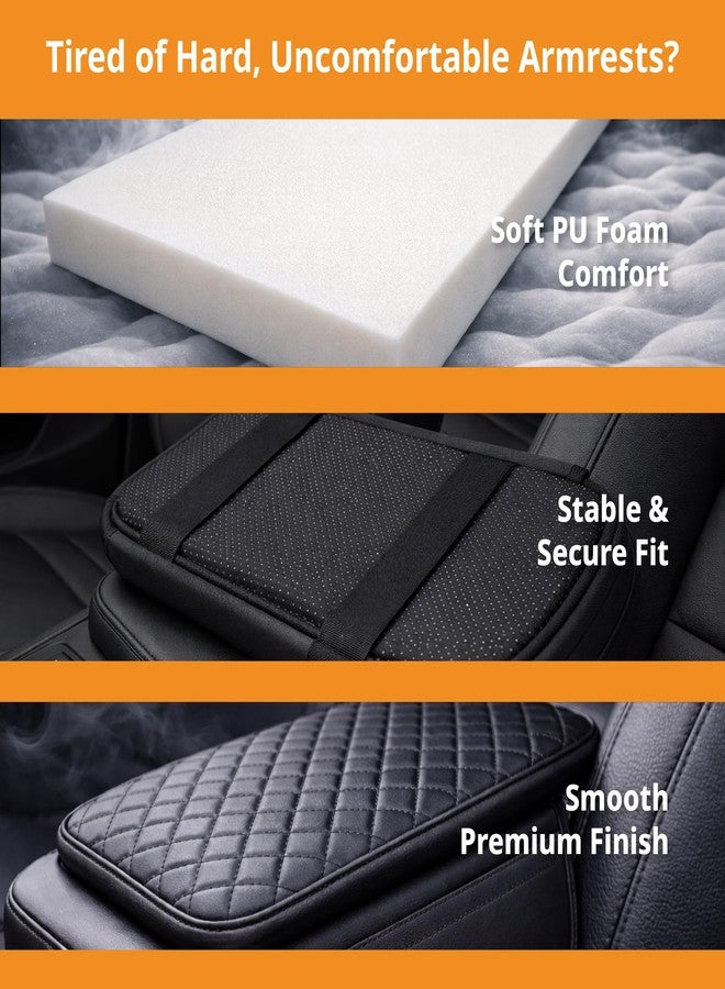 FOVERA Car Armrest Pad - PU Foam Cushion with Premium Rexine Cover for Comfortable Driving | Ergonomic Center Console Armrest Support for Cars | Soft & Durable Padding for Long Drives - Image 5
