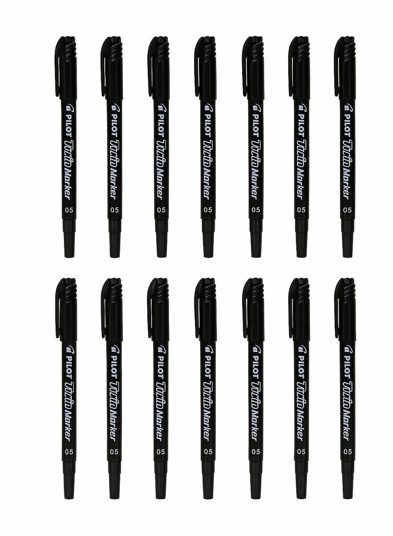 PILOT Twin Marker Pack of 12 Pcs - Black - Image 3