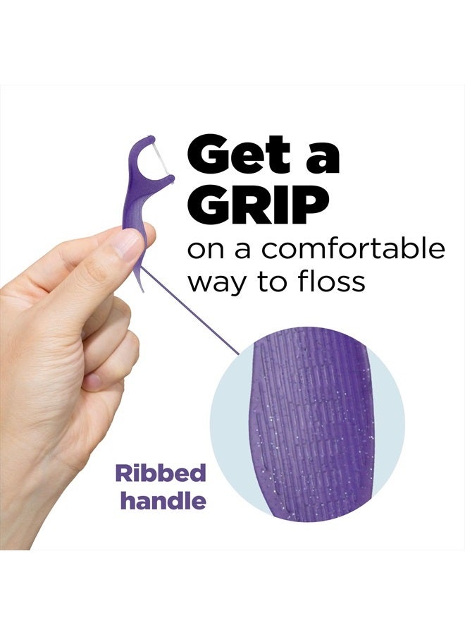Gum Comfort Slide Floss Picks - Perfect for Tight Teeth - Extra Strong Shred-Resistant Dental Floss, Easy Grip Handle - Dental Flossers for Adults - Fresh Mint Flavor, 90 ct - Image 2