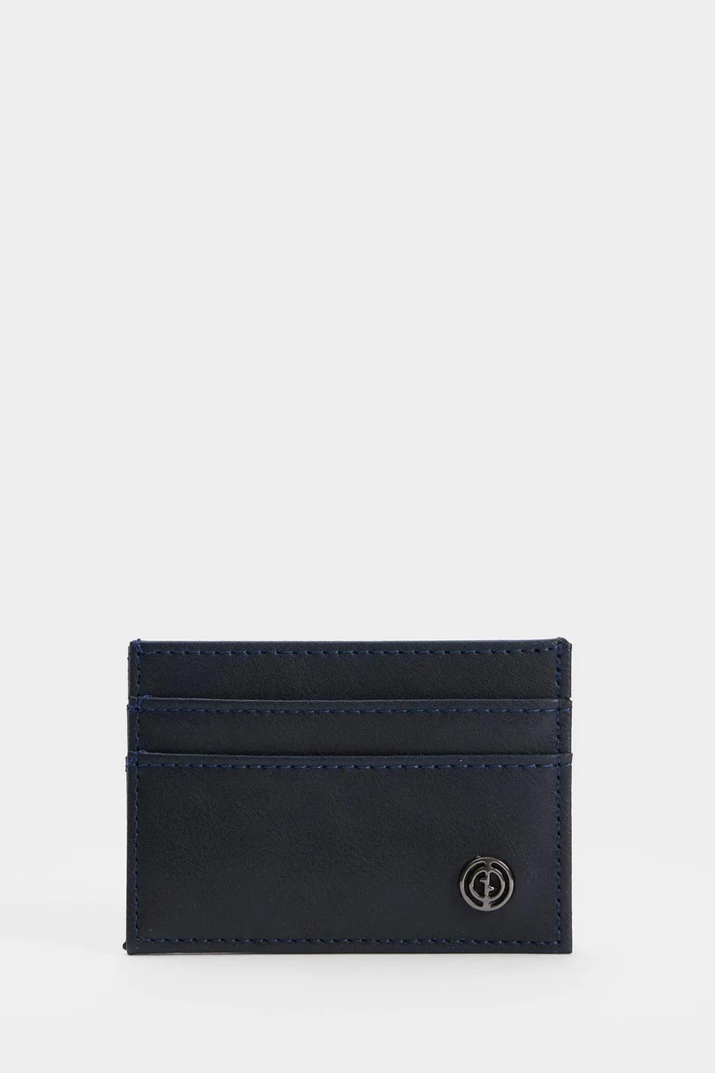 ديفاكتو Man Faux Leather Business Card Wallet