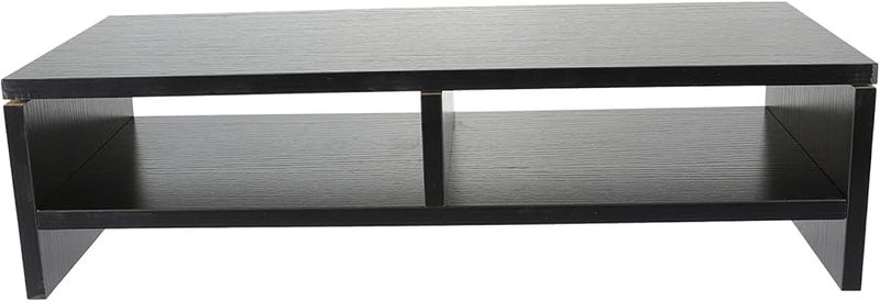 Double Monitor Stand Riser Desktop 40cm Wide with Storage Shelf for Computer Screen - Image 1