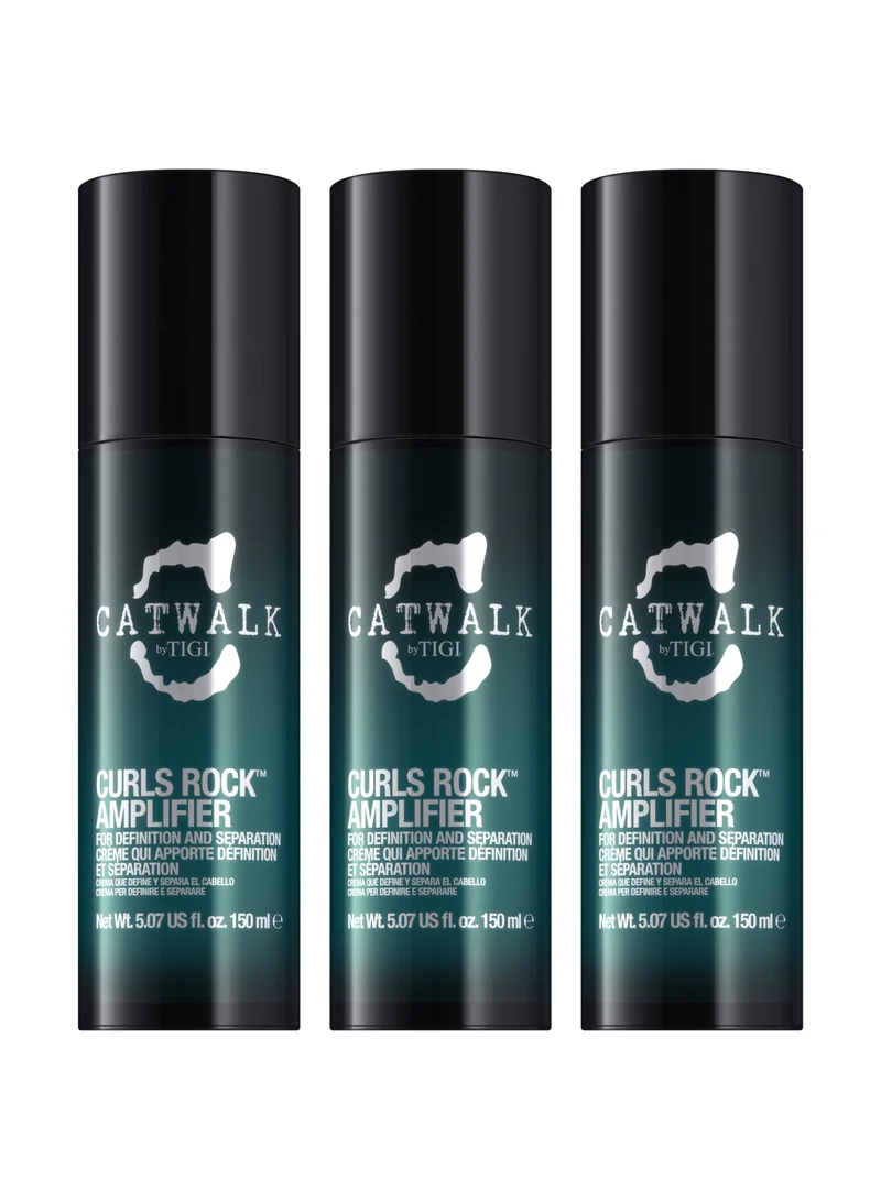 TIGI Catwalk Curls Rock Amplifier for Definition and Seperation cream QUI apporte defination ET sepration - 5.07 oz | 150 ml (Pack of 3)
