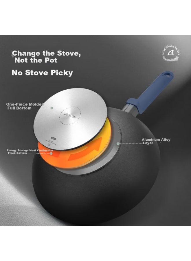 Deslon Blue Shark Pro Non-stick Milk Pot For Baby Food, Suitable For Cooking Milk On Gas Stove And Induction Cooker - Image 2