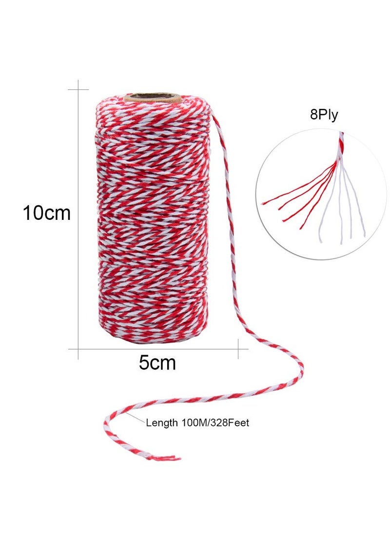 SYOSI 2 Rolls Colored Cotton Rope 200m 2MM Solid Wrapping Twine Durable Butchers String for Gift Meat Crafts Garden Wedding Decoration Packaging Thread - Image 5