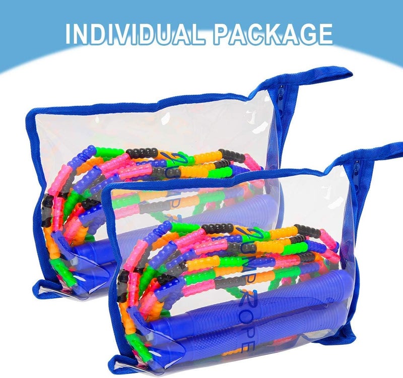 Coolrunner 16 FT Long Jump Rope(2 PACK), Double Dutch Jump Ropes, Soft Beaded Skipping for Kids Adults, Plastic Segmented Long Enough for 4-5 Jumpers - Image 5