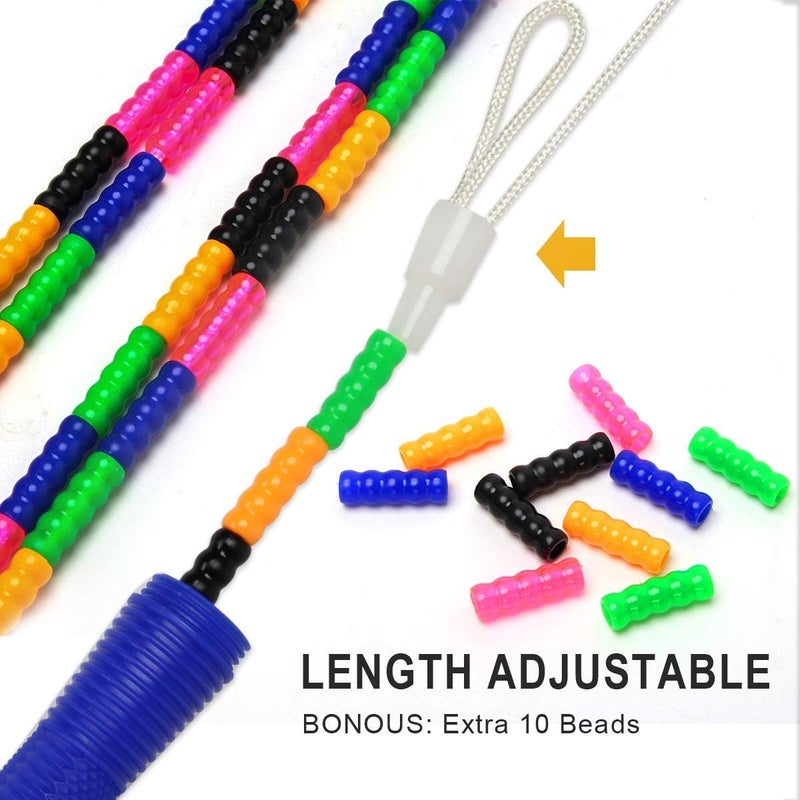Coolrunner 16 FT Long Jump Rope(2 PACK), Double Dutch Jump Ropes, Soft Beaded Skipping for Kids Adults, Plastic Segmented Long Enough for 4-5 Jumpers - Image 3