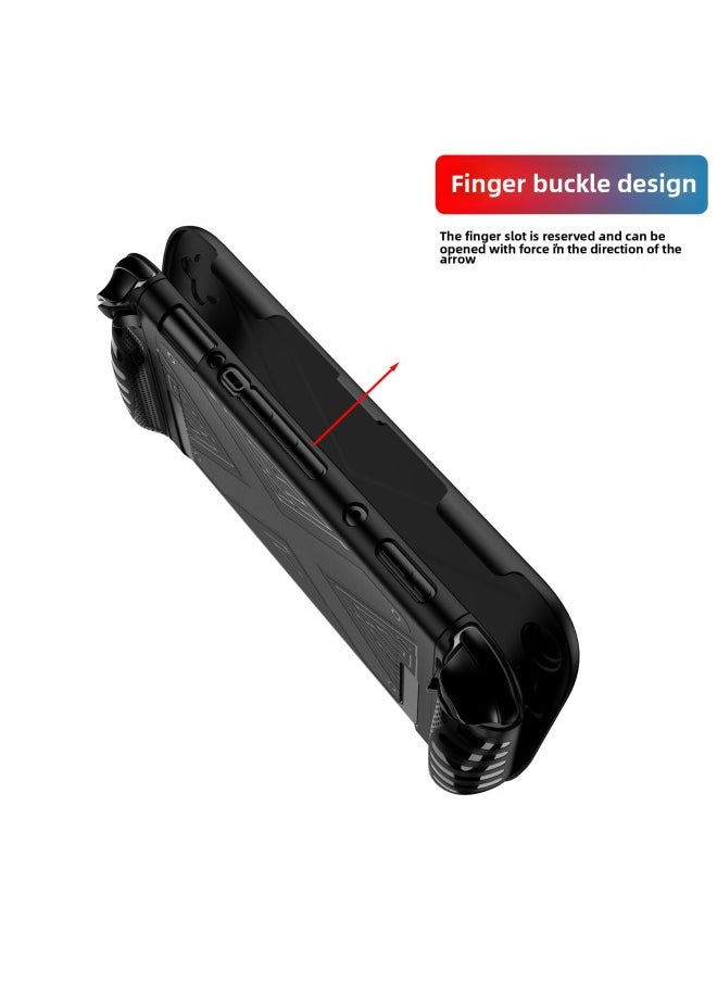 Generic Suitable For Nintendo Switch 2 Game Console Protective Case NS All-inclusive Anti-fall And Dust-proof Protective Cover Accessories-Product Color:Black-Model:Switch2 (x Pattern) With Plate Protective Cover  - Image 5