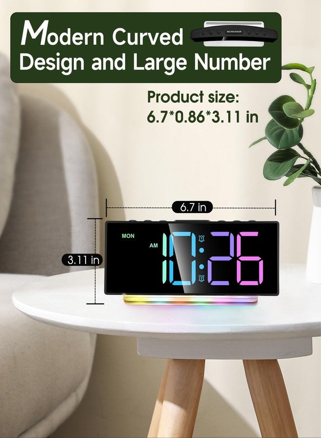 Cadmos Olkieqz Extra Loud Alarm Clock for Heavy Sleeves Adults Teenagers Children Rainbow Clock for Bedroom Small Smart Digital Clock with - Image 2