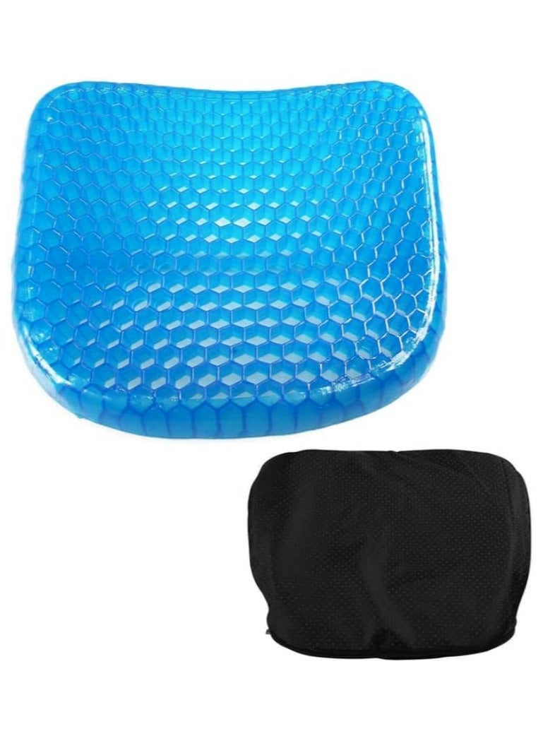 Golden Arrows Gel Seat Cushion for Home Office Chair Carsfor Pressure Relief Tailbone Pain Blue - Image 1