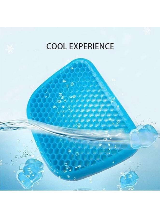 Golden Arrows Gel Seat Cushion for Home Office Chair Carsfor Pressure Relief Tailbone Pain Blue - Image 3