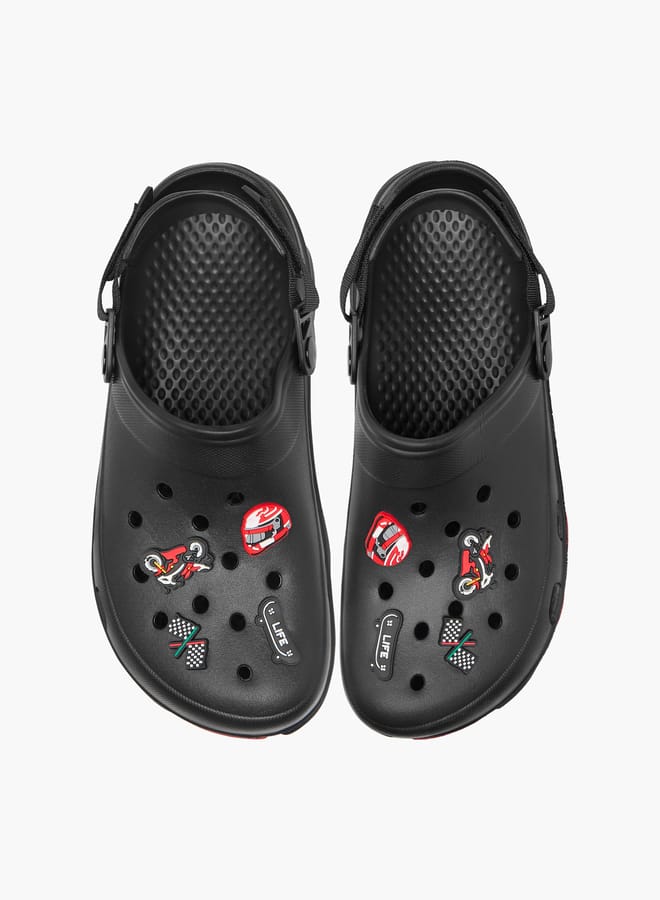 لي كوبر شباشب رجالي بتفاصيل تطريز مع حزام خلفي - Image 2