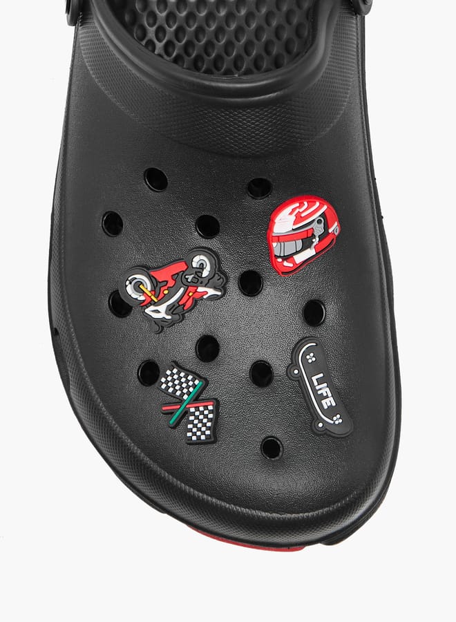 لي كوبر شباشب رجالي بتفاصيل تطريز مع حزام خلفي - Image 3