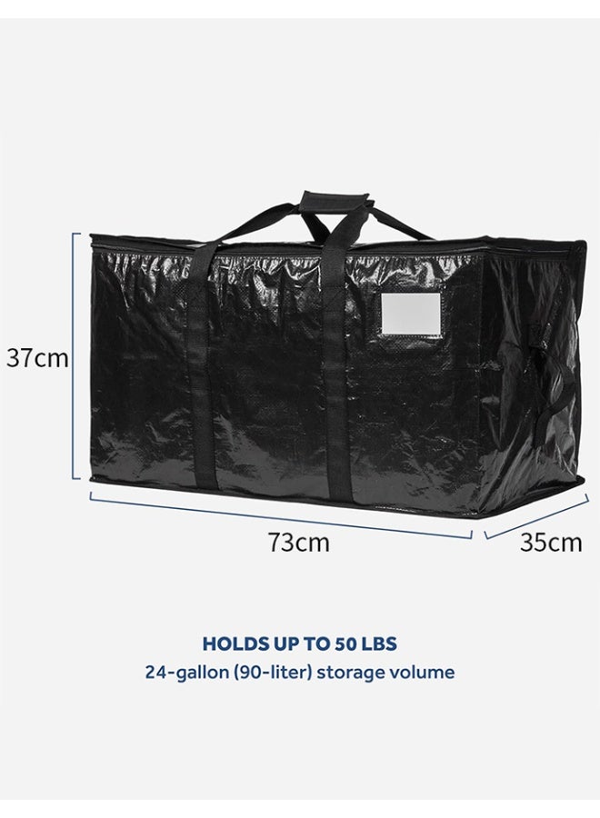 6 Pack Extra Large Moving Bags, Clothes storage bag，Heavy-Duty Water-Resistant Storage Bags with Dual Zippers & Carrying Handles, 73×35×37CM - Image 4
