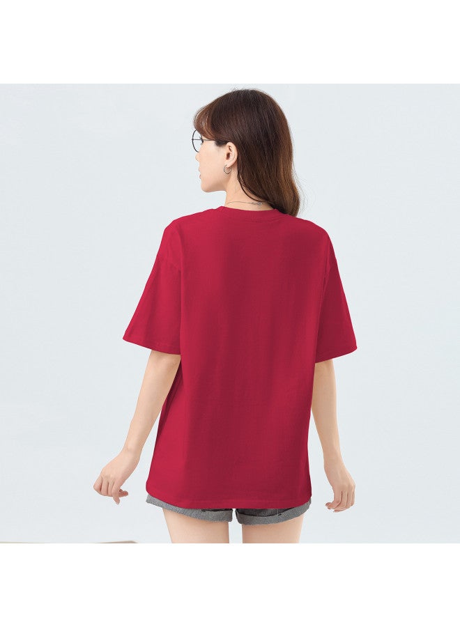 Baleno Korean Style Minimalist Women's Top - Comfortable & Versatile Pure Cotton Summer Tee, Skin-friendly Breathable Loose Fit Slimming Round Neck T-shirt For Teens - Image 4