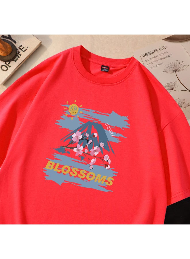 Baleno Korean Style Minimalist Women's Top - Comfortable & Versatile Pure Cotton Summer Tee, Skin-friendly Breathable Loose Fit Slimming Round Neck T-shirt For Teens - Image 3