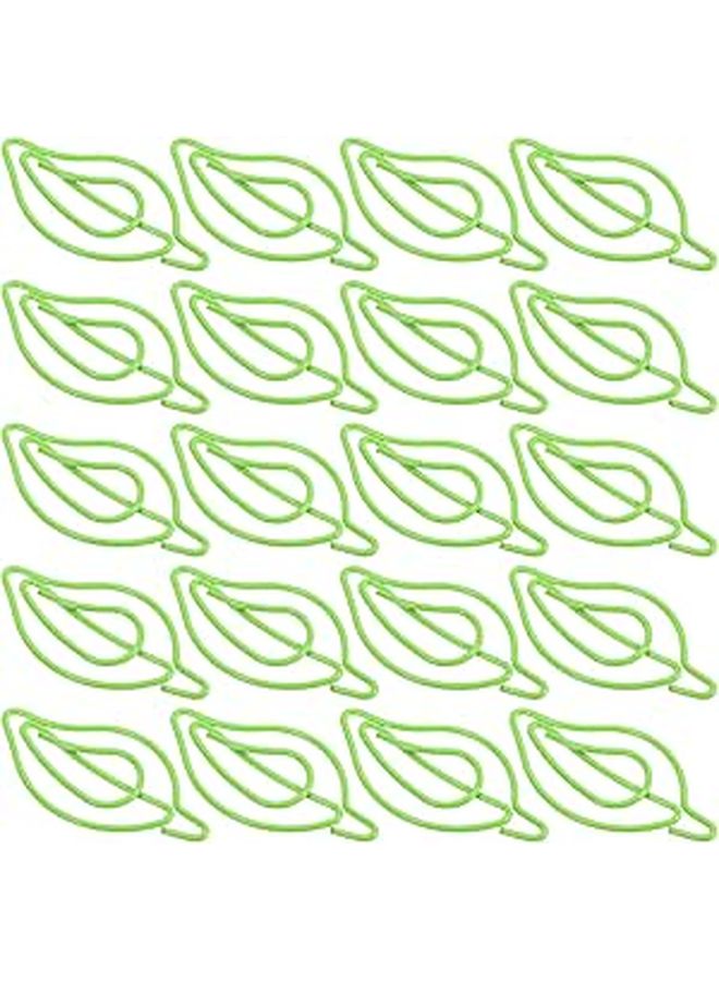 Leaf Shaped Metal Paper Clips 30pcs Small Decorative Clips for Office Document Organization - Image 1