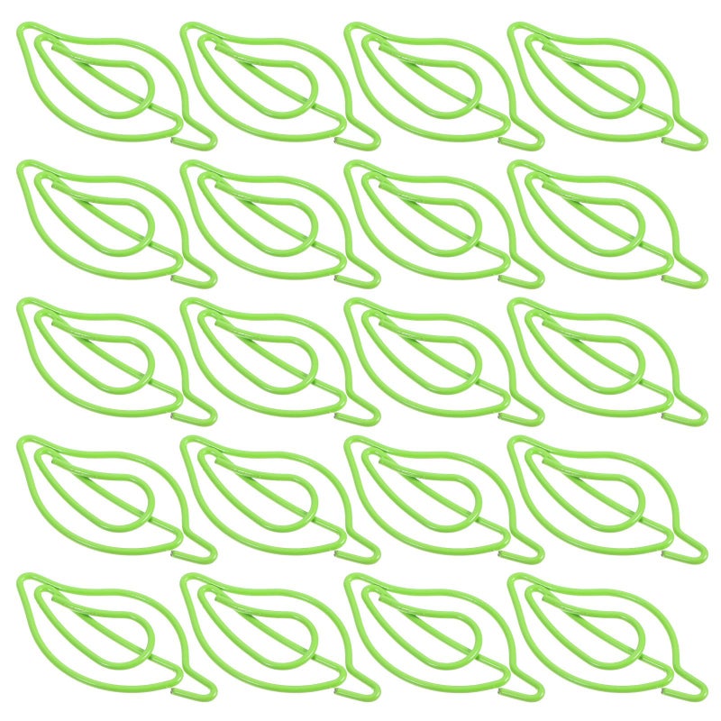 Leaf Shaped Metal Paper Clips 30pcs Small Decorative Clips for Office Document Organization - Image 2