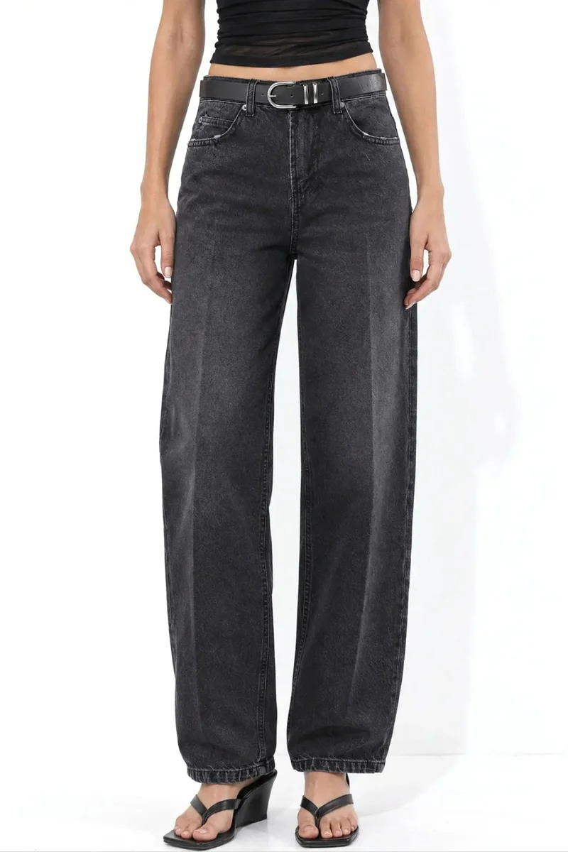 Squalo Dark Grey SQUALO Cotton Pants for Women | Best Price UAE