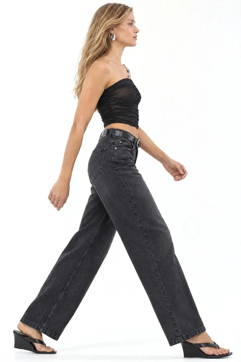 Squalo Dark Grey SQUALO Cotton Pants for Women | Best Price UAE