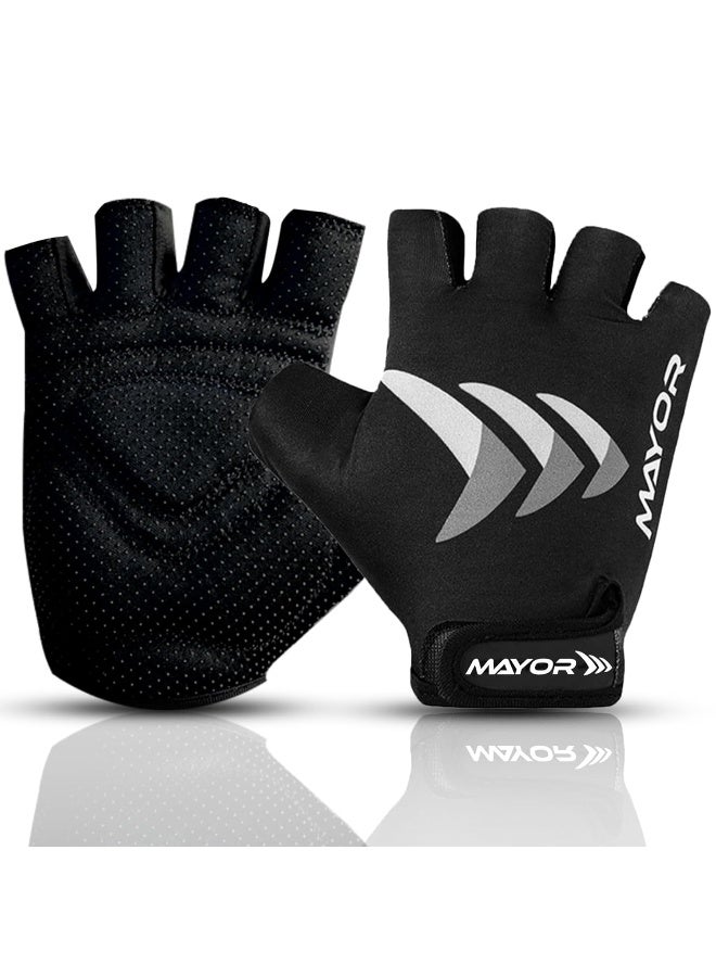 مايور قفازات مايور فريدوم للرجال والنساء – رمادي/أسود، مقاس حر - Image 1