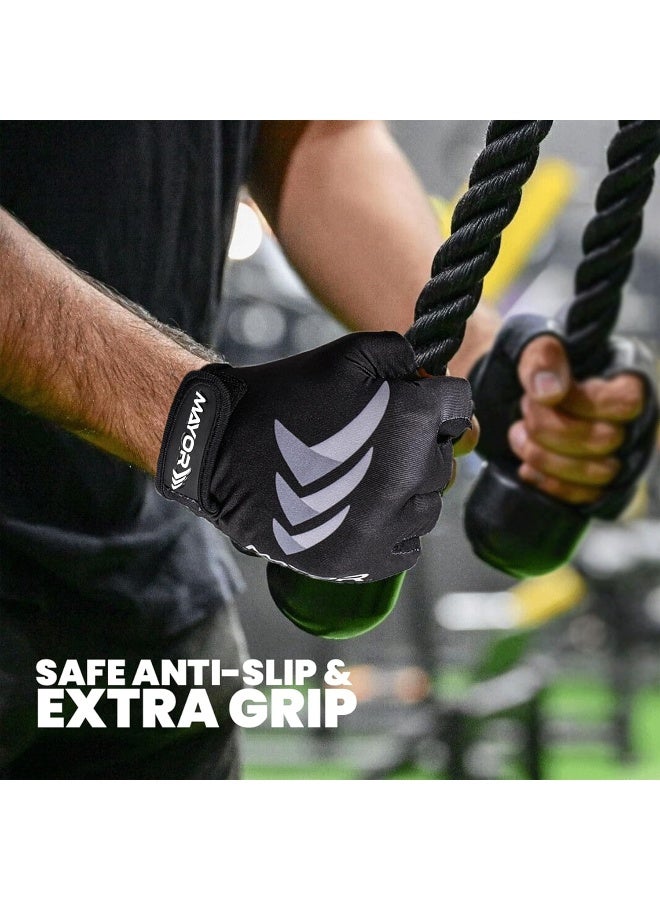 مايور قفازات مايور فريدوم للرجال والنساء – رمادي/أسود، مقاس حر - Image 5
