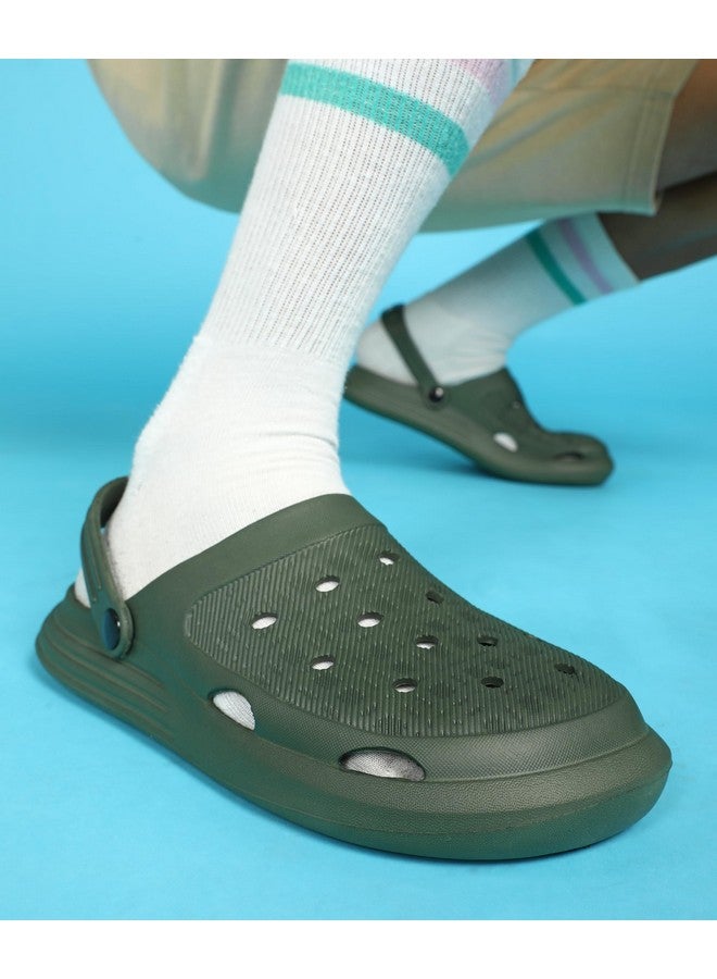 PARAGON K10914G Stylish Clogs For Men | Water Ressistant, Lightweight, Comfortable, Durable Clogs with Adjustable Heel Strap | Easy Wash | Ideal for Outdoor Use - Image 3