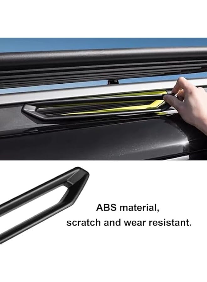 Topleo Jetour T2 Roof rack trim cover, Roof Decorative Overlay, Matte Black 6pcs  - Image 4