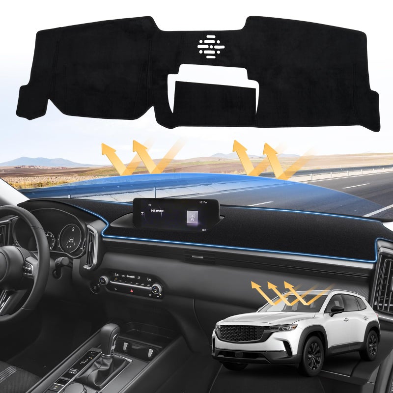 Sunsdrew CX50 Dash Cover for 2025 2024 2023 Mazda CX50 Dashboard Cover Mat for cx50 Accessories Sunshade Nonslip Mesh Protector No Glare