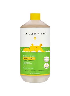 Alaffia Babies And Kids Bubble Bath, Gentle Baby Essentials For Delicate Skin, Cleansing & Calming Bubbles, Plant Based Formula, Vegan, Coconut Chamomile, 32 Fl Oz  - Image 1