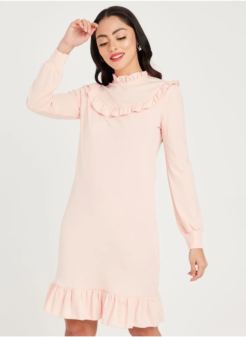 Styli High Neck Knitted Dress