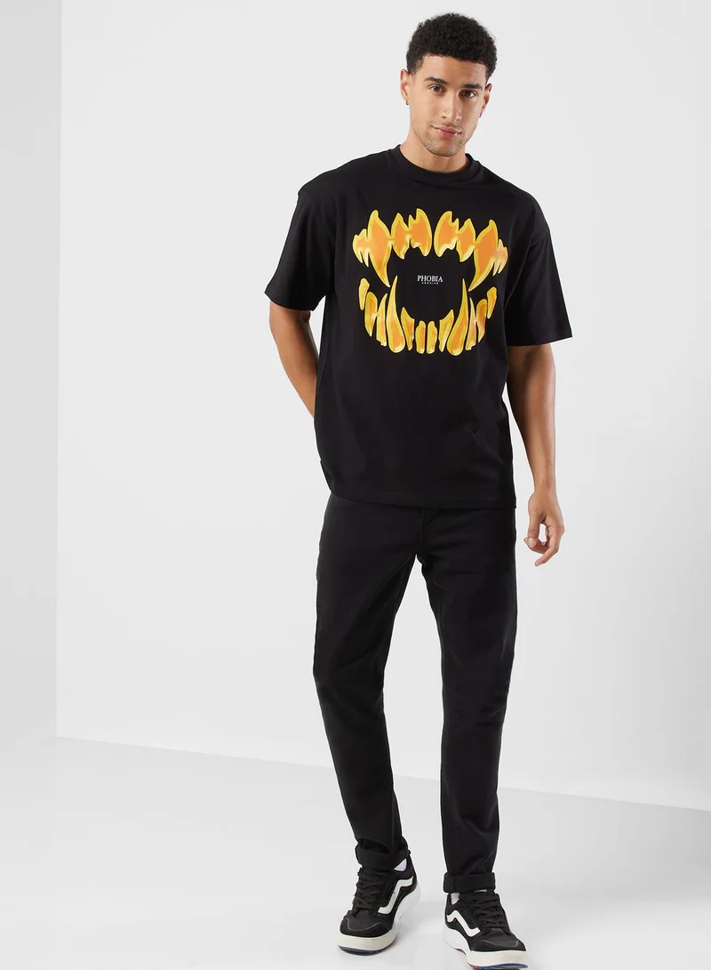 phobia Mouth Printed T-Shirt