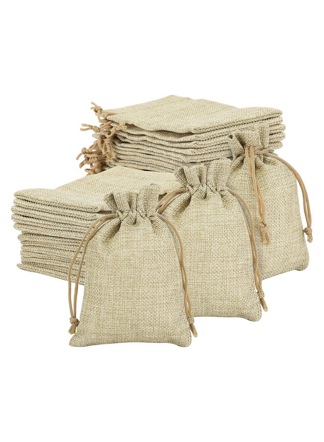 30pcs Burlap Wedding Favor Bags with Drawstring, Canvas Favor Bags for Birthday, Party, Wedding Favors, Gifts, Arts and Crafts, Brown, Bag - Image 1