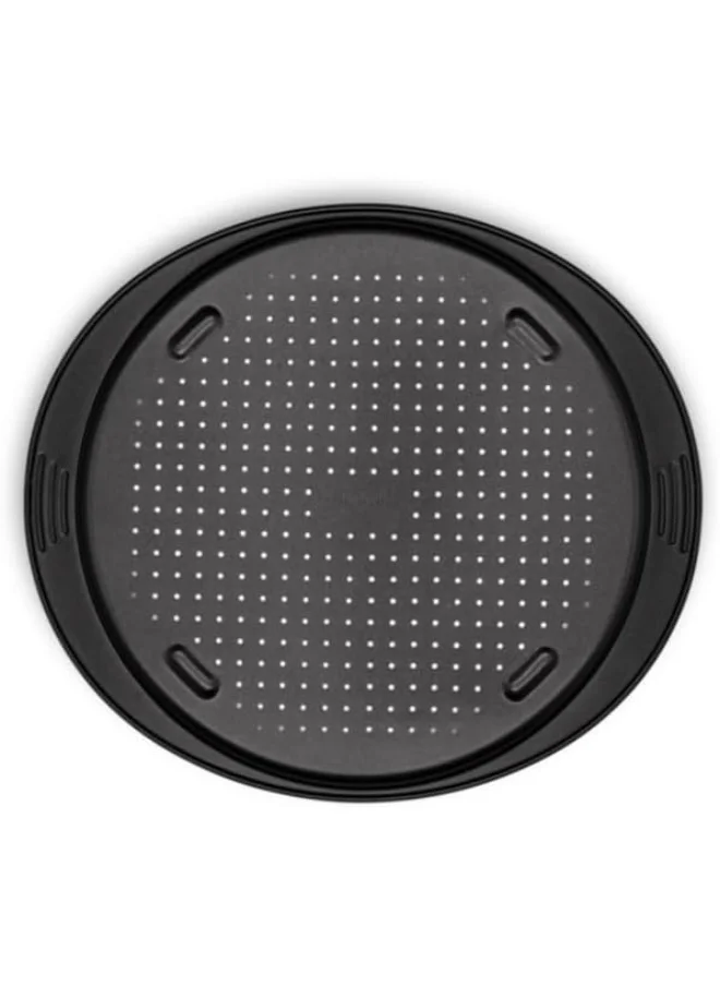 تيفال TEFAL Pizza Pan | Easy Grip Pizza Pan 34cm | Carbon Steel | Easy Handling | Large Handles | Non-Stick Coating | Easy Release | Easy Cleaning | Dark Grey | 2 Years Warranty | J1629045
