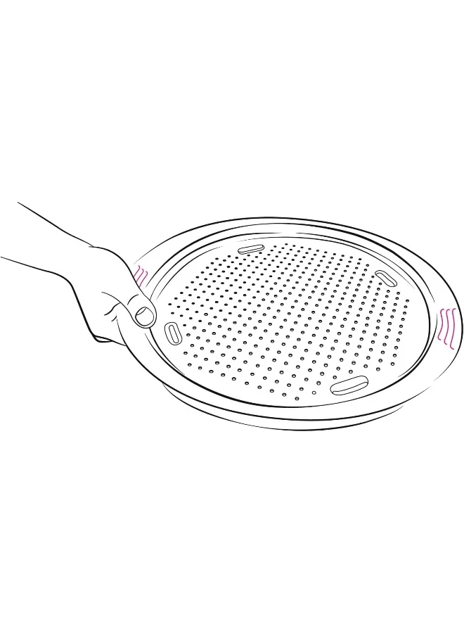 Tefal TEFAL Pizza Pan | Easy Grip Pizza Pan 34cm | Carbon Steel | Easy Handling | Large Handles | Non-Stick Coating | Easy Release | Easy Cleaning | Dark Grey | 2 Years Warranty | J1629045 Assorted 34cm