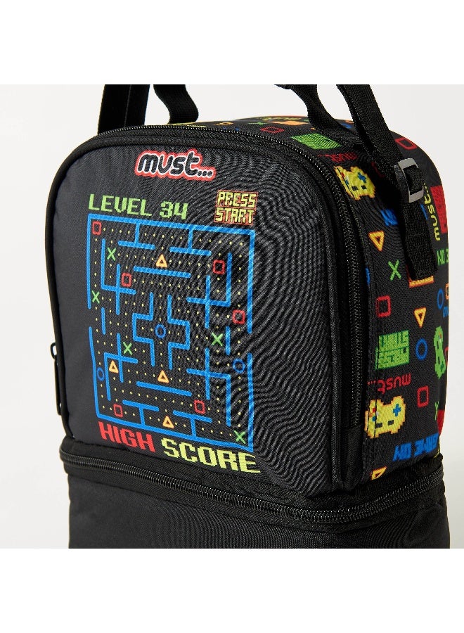 Must Lunch Bag - Game on - Collection - 2Cmprt (Polyester) Black \ 24X12X20 - Image 3