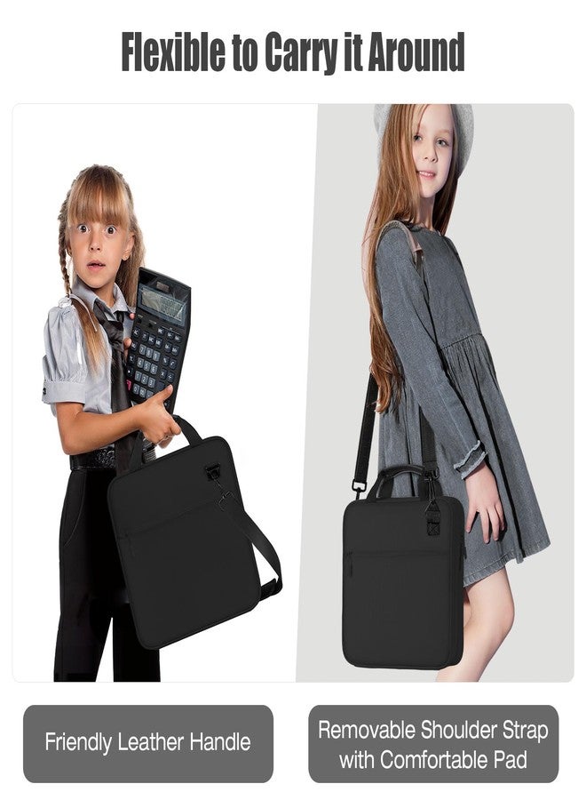 MoKo Zipper Binder, 3 Inch 3 Ring Binder with Zipper,700 Sheets Capacity Zipper Binder with Shoulder Strap & Handle,Multi-Pocket Zipper Binder Organizer for Middle School, Black - Image 5