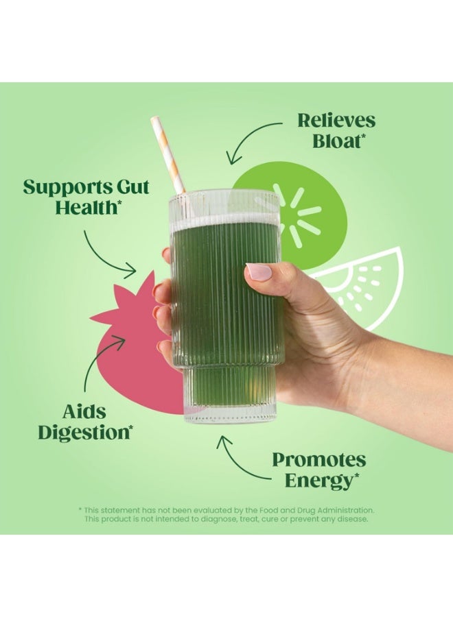 Bloom Nutrition Greens and Superfoods Powder Packets for Digestive Health, Greens Powder, Digestive Enzymes, Probiotics, Spirulina, Chlorella for Bloating & Gut Support, 15 Stick, Strawberry Kiwi - Image 5