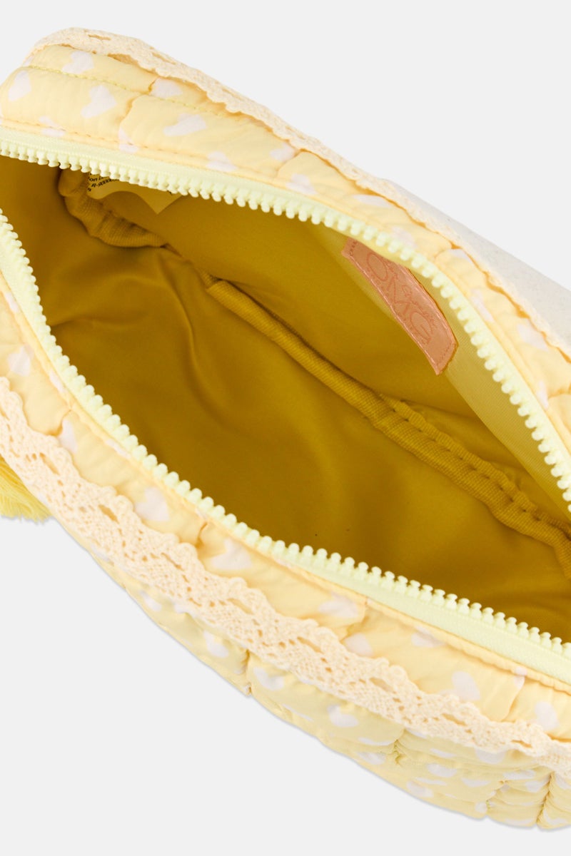 Miss Gwen's OMG Kids Girl Quilted Makeup Pouch, Yellow - Image 2