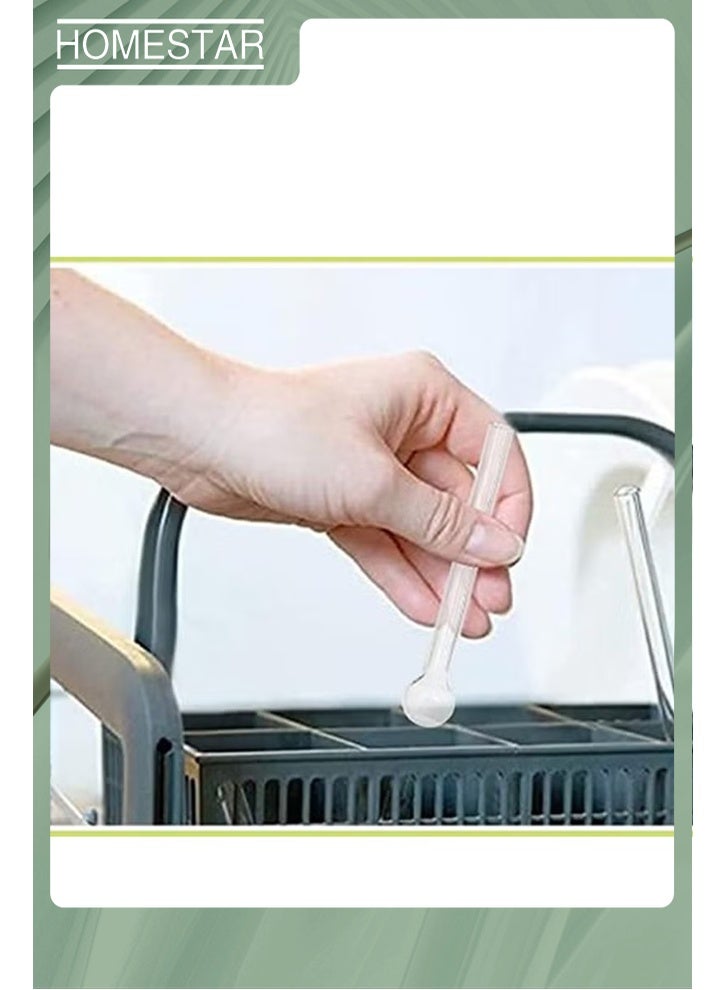 HOMESTAR 2Pcs Glass Tubes, Suitable for Juice, Drink, Coffee, Milk Tea Stirring, Essential, For Home, Outdoor and Camping - Image 3