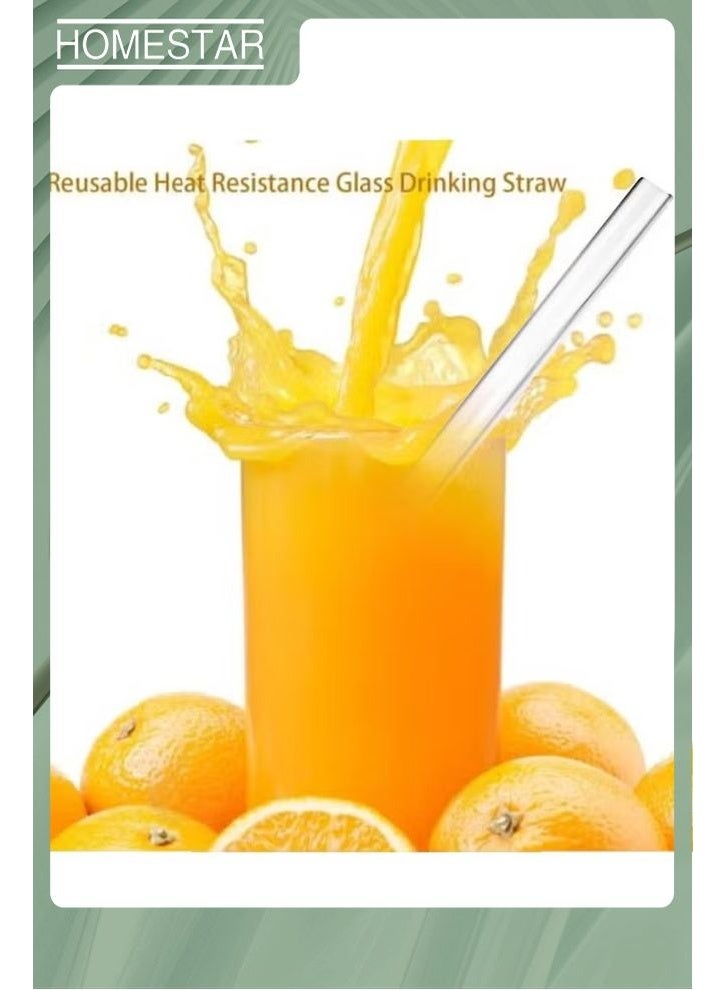 HOMESTAR 2Pcs Glass Tubes, Suitable for Juice, Drink, Coffee, Milk Tea Stirring, Essential, For Home, Outdoor and Camping - Image 4